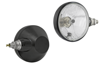 Fényszóró H4/​​R2 típusú fémházban - jobb (fények: tompított, távolsági, parkoló)