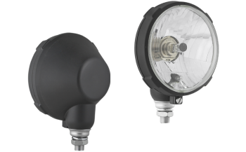 Fényszóró H4/​​R2 típusú műanyag házban - függőlegesen felszerelve (fények: tompított, távolsági, parkoló)