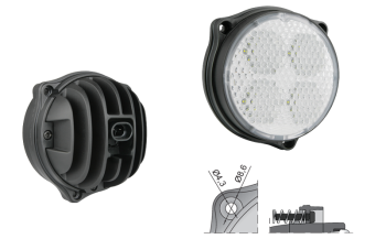 LED munkalámpa beépített AMP SuperSeal csatlakozóval (3 csavaros)