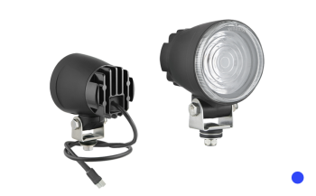 Speciális LED kék lámpa kábellel, Deutsch DT04-2P csatlakozó - kék