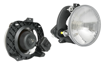 Fényszóró H4 típusú, elektromos szintmérővel (fények: tompított, távolsági, parkoló)