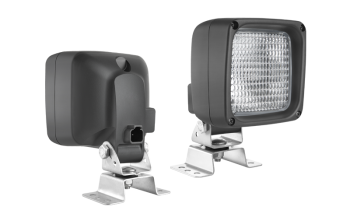 Halogén munkalámpa omega tartóval, beépített Deutsch DT04-2P csatlakozóval