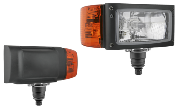 Fényszóró H4 típusú, alsó tartóval, beépített DT04-6P csatlakozóval - jobb