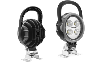 LED munkalámpa omega tartóval, beépített Deutsch DT04-2P csatlakozóval