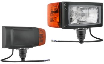 Fényszóró H4 típusú, alsó tartóval, kábellel - jobb