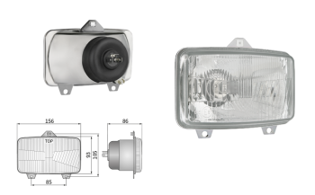 Fényszóróbetét, H4 típusú (fények: tompított, távolsági, parkoló)