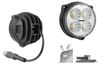 LED munkalámpa kábellel, Deutsch DT04-2P csatlakozó (3 csavaros)