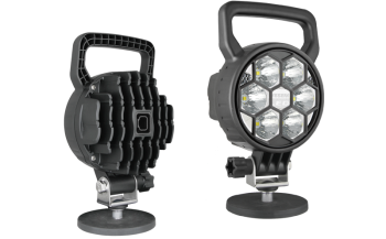 LED munkalámpa mágneses tartóval, beépített Deutsch DT04-2P csatlakozóval