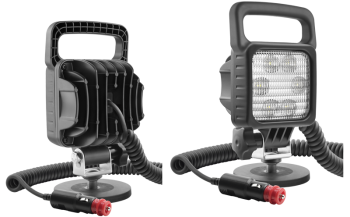 LED munkalámpa mágneses tartóval, spirál kábeles