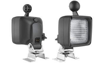 Halogén munkalámpa omega tartóval, beépített AMP Faston csatlakozóval, kapcsolóval