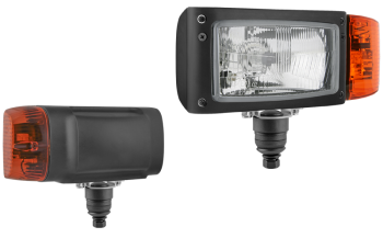 Fényszóró H4 típusú, alsó tartóval, beépített DT04-6P csatlakozóval - bal