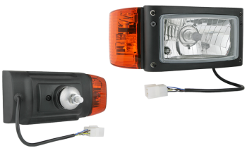 Fényszóró H4 típusú, hátsó tartóval, kábel, AMP csatlakozó - jobb