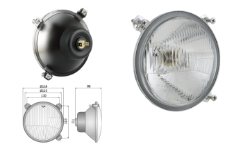 Fényszóró R2 típusú - jobb oldali közlekedés (fények: tompított, távolsági) - bal