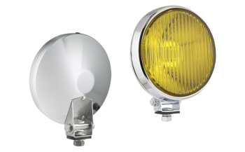 Halogén ködlámpa fém krómozott házban - sárga