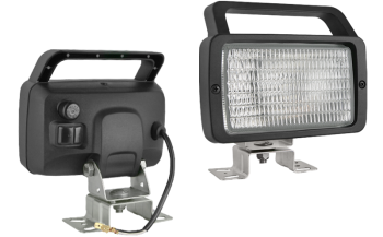 Halogén munkalámpa omega tartóval, kapcsolóval