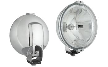 Halogén távolsági fényszóró krómházban