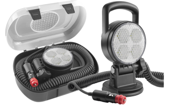 LED munkalámpa tapadókorong tartó, spirál kábeles, kapcsolóval