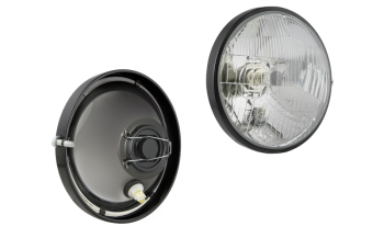 Fényszóróbetét, H4 típusú fém kerettel - jobb (fények: tompított, távolsági, parkoló)