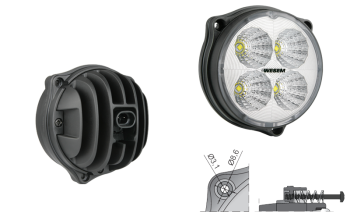 LED munkalámpa beépített AMP SuperSeal csatlakozóval (3 csavaros)