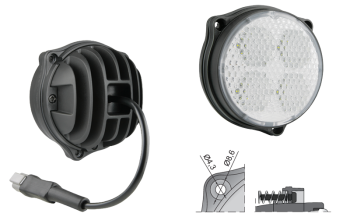 LED munkalámpa kábellel, Deutsch DT04-2P csatlakozó (3 csavaros)