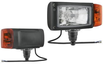 Fényszóró H4 típusú, alsó tartóval, éssel, kábellel - bal