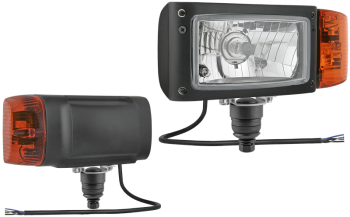 Fényszóró H4 típusú, alsó tartóval, éssel, kábellel - bal