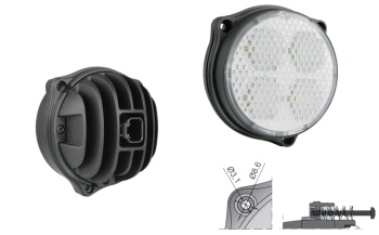 LED munkalámpa beépített Deutsch DT04-2P csatlakozóval (3 csavaros)