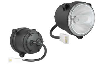 Halogén távolsági fényszóró, (3 anyás), kábellel, AMP Faston csatlakozó