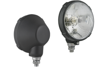 Fényszóró H4 típusú műanyag házban - függőlegesen felszerelve (fények: tompított, távolsági, parkoló)