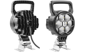 LED munkalámpa omega tartóval, kábellel, kapcsolóval