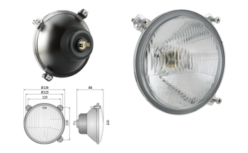 Fényszóró R2 típusú - bal oldali közlekedés (fények: tompított, távolsági) - bal