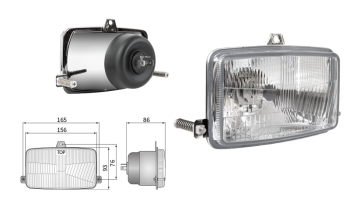 Fényszóróbetét, H4 típusú (fények: tompított, távolsági)