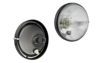 Fényszóróbetét, R2 típusú fém kerettel - jobb (fények: tompított, távolsági, parkoló)