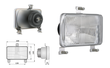 Fényszóróbetét, H4 típusú, lyuktávolság 130x140 (fények: tompított, távolsági)