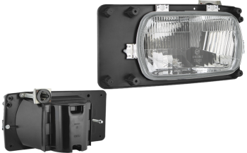 Fényszóró H4 típusú - bal, elektromos szintmérő motorhoz (fények: tompított, távolsági, parkoló)